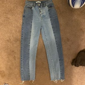 Pacsun two-toned high rise straight leg jeans